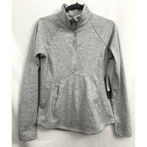 NWT KYODAN Outdoor Gray Fleece 1/4 Zip Jacket Herringbone Womens Size S